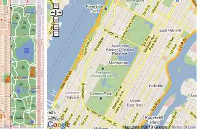 Central Park example image and map